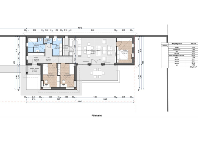 Modern, hőszivattyús, 106 m2-es családi ház népszerű helyen