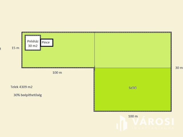 Belterületi nagyméretű telek présházzal és szőlővel Únyon