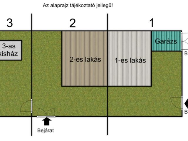 Társasházi lakás 200 m2-es kertrésszel Hatvanban!