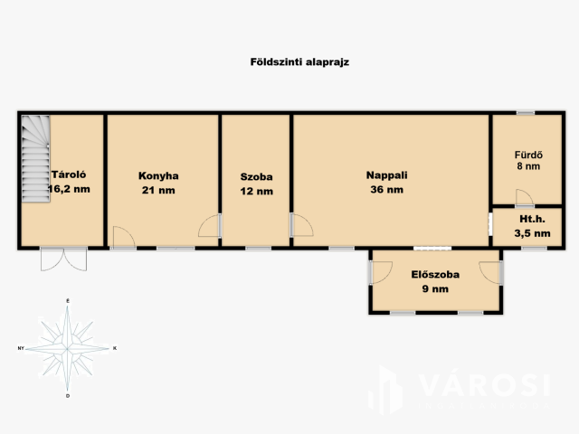 Két lakrészes 5 szobás lakás, saját kertrésszel